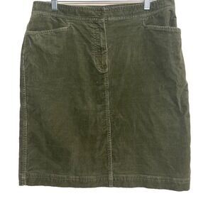 Jones sport stretch vintage corduroy Green Pencil Skirt women's‎ Size 12